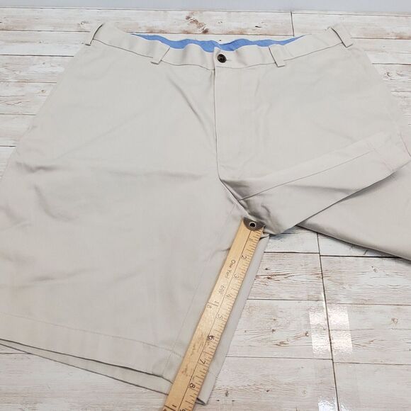 Brooks Brothers‎ Shorts Sz 35 Tan 346 Advantage Chino Khaki Flat Front Zip GREAT - Picture 4 of 5
